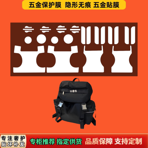 适用lu双lule肩mon包wunderlus背包高端防磨五金膜防锈自粘保护膜