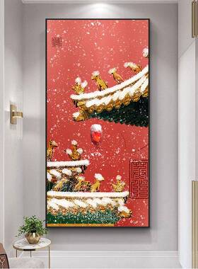 钻石画新款钻中国风系列宫KKZ绣玄关古风客厅贴钻故满风十字手工