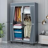 易衣柜家衣用卧室全1钢架单人宿舍装 组布简柜出租房