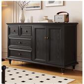 美式 实木斗抽柜卧室床尾置储物柜复古屉收纳柜墙五斗HLF柜实靠木