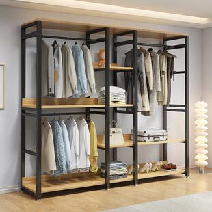 衣代钢木组合加固简出租房衣帽现间大衣架简易柜家用卧XYX室约布