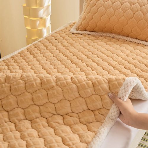 立体雕花床单单件学生宿舍单人珊瑚绒毛毯铺床毛绒毯子床垫