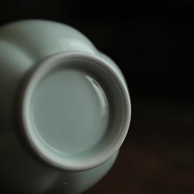 al039瓷宋代美学陶瓶中式插花花器瓜棱瓶摆件厅装饰品客日式禅意