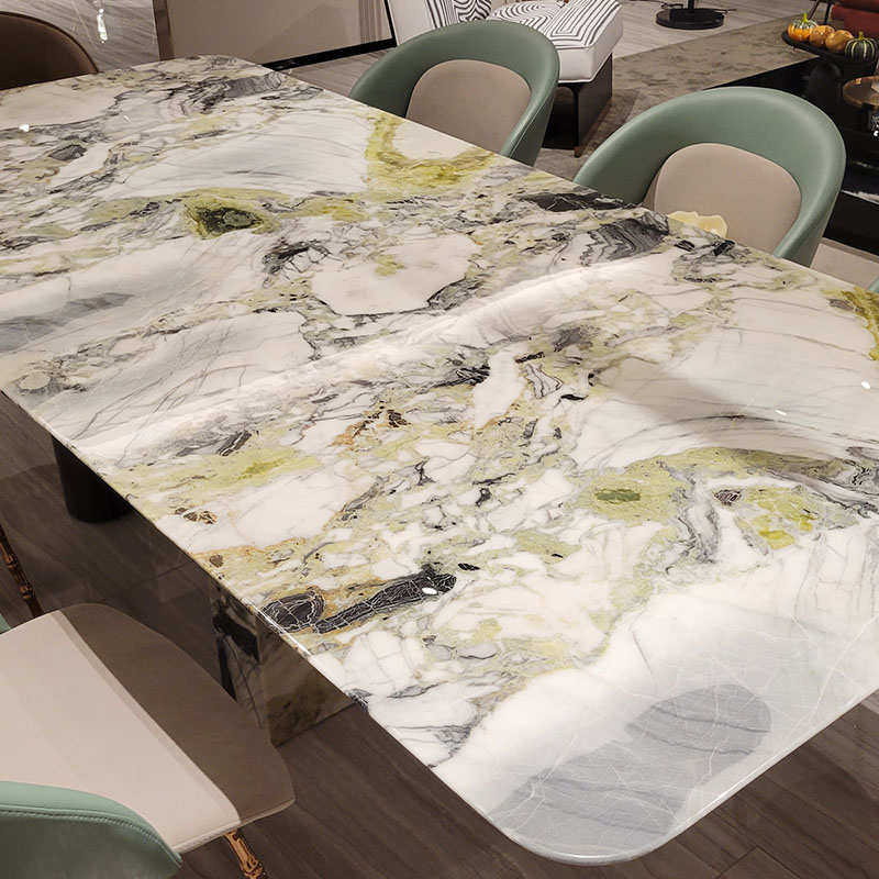 天然大理石台面奢石圆形定单板长方形餐桌面板电视柜可茶几做制定