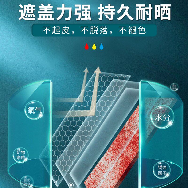 DIY水性金属油漆铁门阳台栏杆护栏防锈防盗门改色漆翻新白色面漆