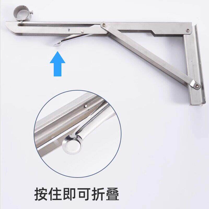 304折晾叠晾衣架晾衣杆464阳台衣神器墙挂壁式侧32管不装锈钢凉衣