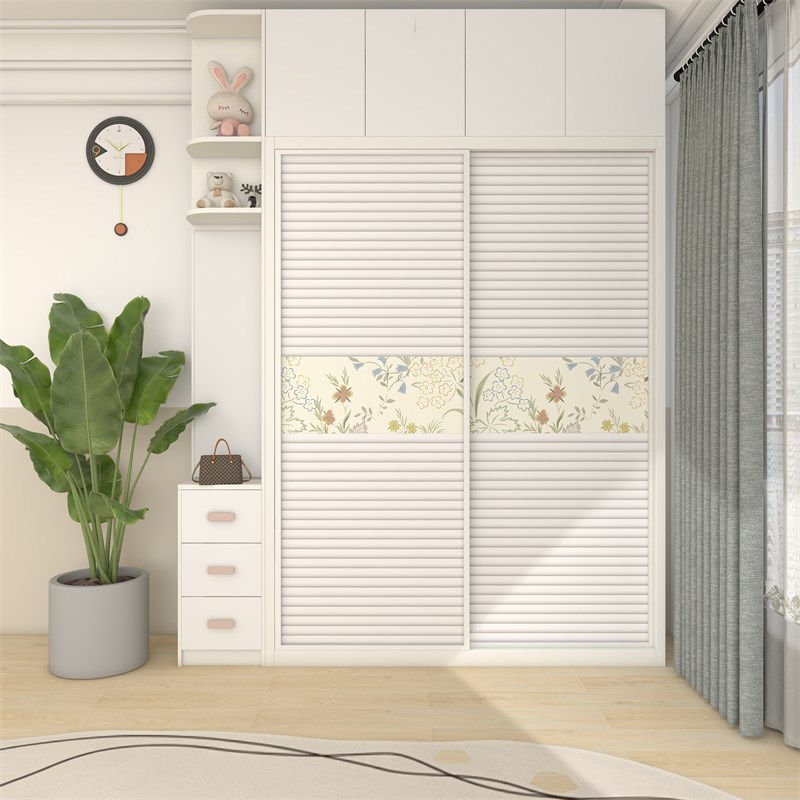 百叶衣柜门贴纸自粘旧家具翻新衣橱推拉门玻璃门移门改造装饰画贴