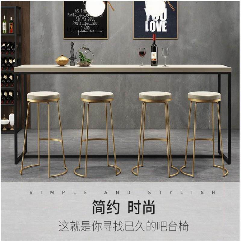 简约现代酒吧椅欧式高艺巴北欧凳吧凳脚凳高脚铁休闲时尚吧台台椅