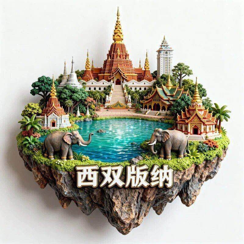 云南香格拉冰贴2026新款ZXH金浮雕磁贴云南旅游纪念里品属伴手礼