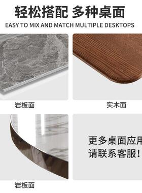 铸铁黑色腿圆形餐台咖啡撑脚厅奶茶CGM店金属桌架铁艺吧台支桌腿