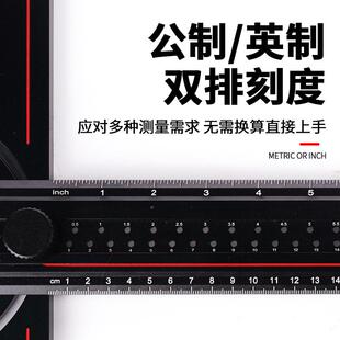 通木工划线角尺直尺T多功能旋转角度尺子定型位工具455用设计