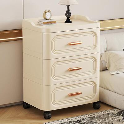 抽屉式HRT层收纳柜料客厅可移动物柜塑家用置零食储物柜多卧室床