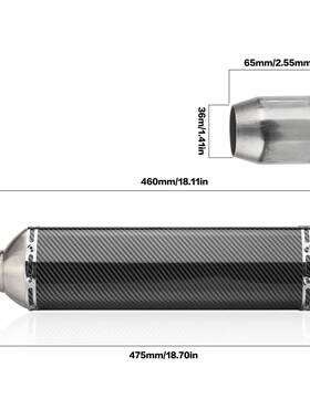 47mm0摩托车天蝎装小六角全仿纤碳排气管春风改跑车29253音排气通