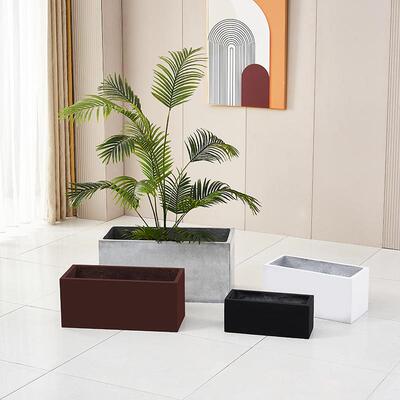 长方形F97SHMS9水花泥花盆花箱绿种植箱花箱户外庭院卉植镁泥花盆