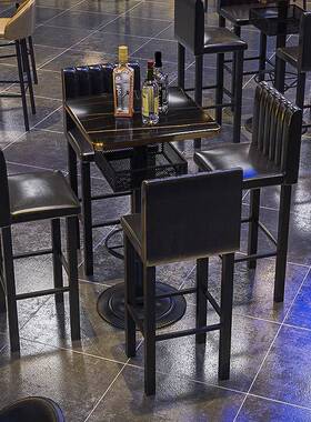 复古清吧铁艺高脚凳小酒馆散台桌夜台场工业风酒吧吧高脚桌40713