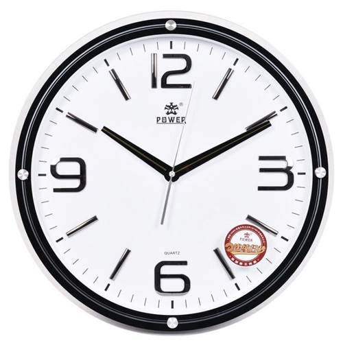 霸王(POWER)18英寸石英挂钟简约静音扫秒客厅餐厅大号挂钟 PW943