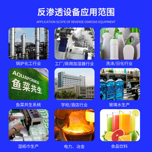 2000升纯水设备ro反渗透设备鱼菜共生水培处理系统去离子水设备
