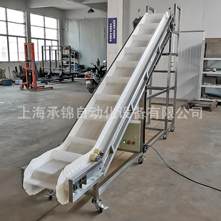 厂家供应网带提升机蔬菜瓜果输送机食品级塑料网带挡边裙边输送机