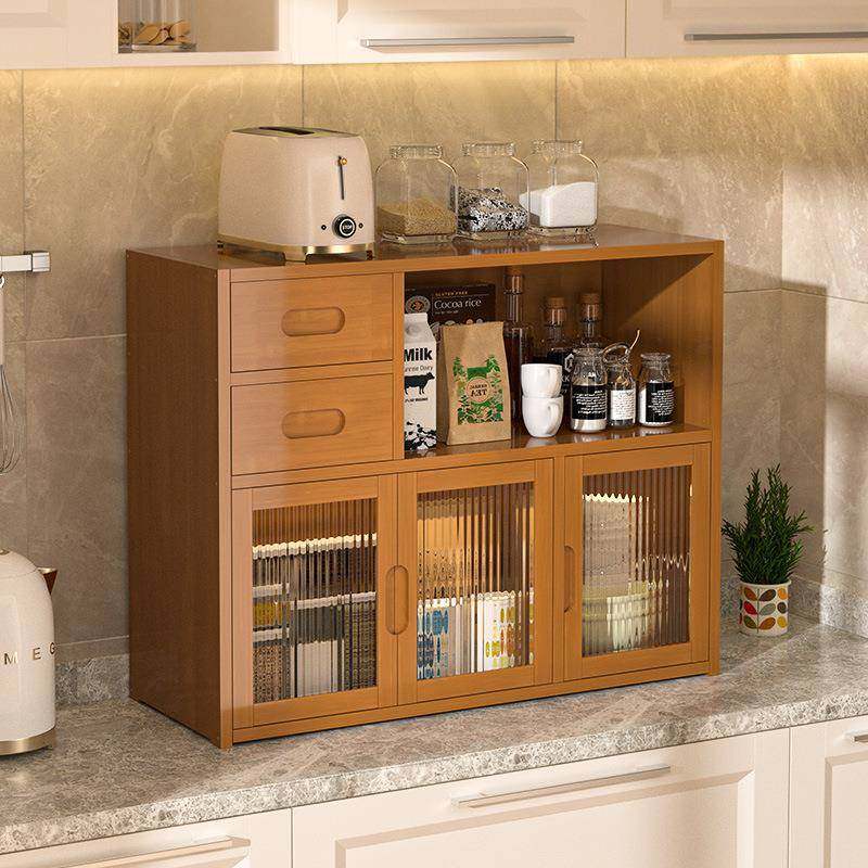 厨房多功能杯碗柜简约储物柜调料收纳非实木吧台桌面咖啡茶水柜,电子元器件市场,其它元器件,淘宝优惠券,粉丝福利购,淘宝优惠卷