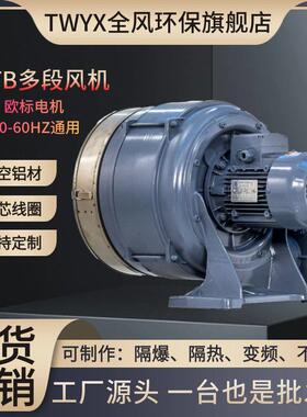 HTB125-1005中压风机7.5kw翻裤机透浦多段式鼓风机7500多叶轮风机