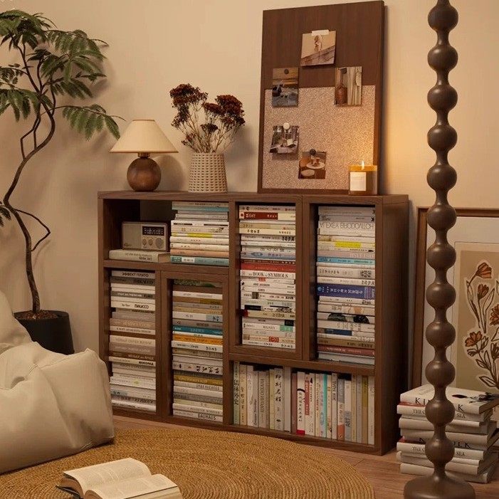 全实木书柜置物架落地自由组合收纳架客厅半包围隔断柜子靠墙书柜,住宅家具,组合书柜,淘宝优惠券,粉丝福利购,淘宝优惠卷