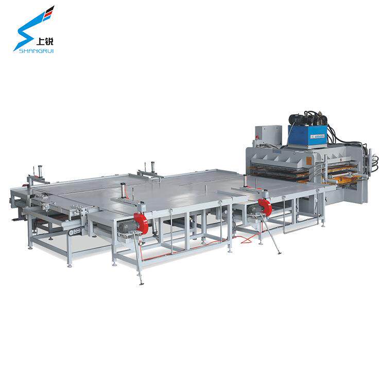 上锐木工全自动翻转涂胶双面指接热压拼板机单层双层木工压机