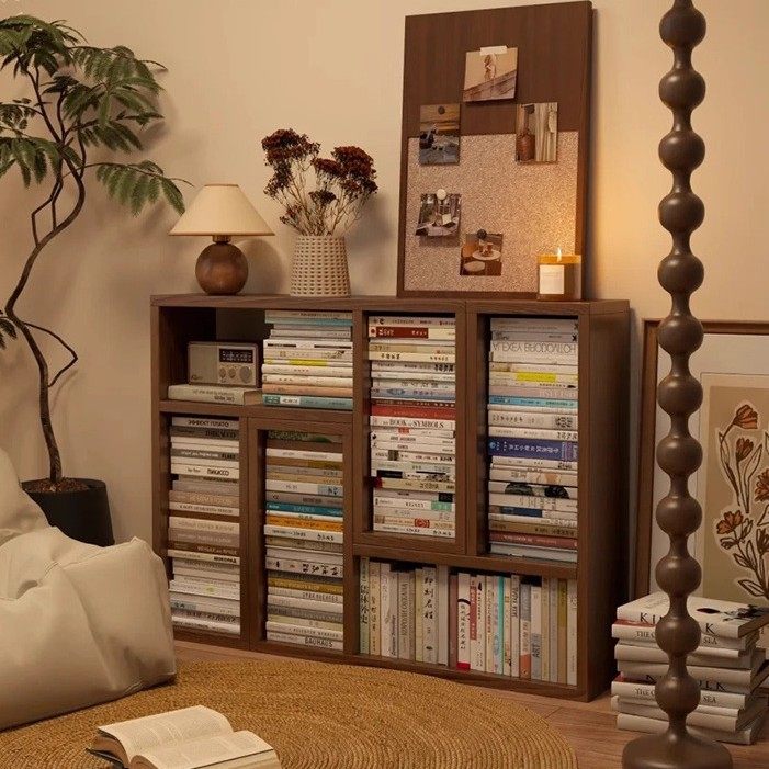 全实木书柜置物架落地自由组合收纳架客厅半包围隔断柜子靠墙书柜,住宅家具,组合书柜,淘宝优惠券,粉丝福利购,淘宝优惠卷