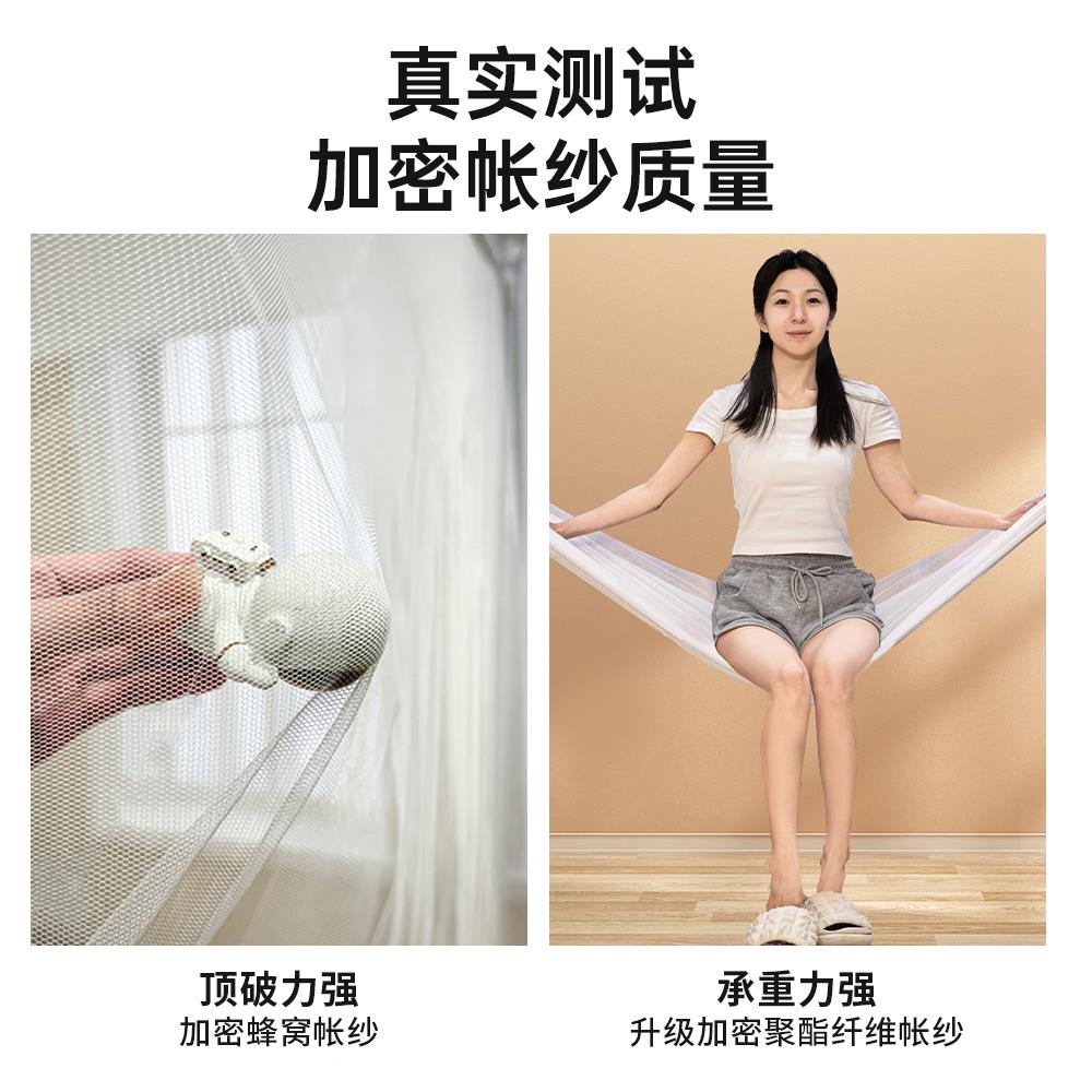 蚊防帐家2025款卧室宿舍寝室支架杆加粗加厚FD-烤漆2用落地传统新