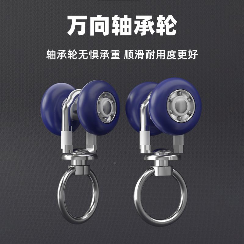 帘窗轨道静音顶轨装导轨挂钩滑新款大方式单滑轮固定卡扣窗帘杆侧