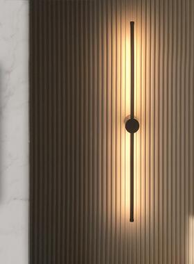 全铜现代极长条壁灯免布线背 线充电款高简级轻奢客厅DM-B1034电