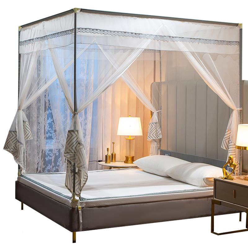 204新款高级儿童蒙防2摔蚊家用免安帐装拉链2003-1古包防尘顶布加