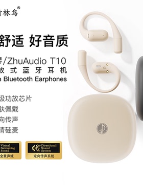 竹林鸟抚琴T10开放式OWS真无线蓝牙耳机不入耳气传导挂耳式运动