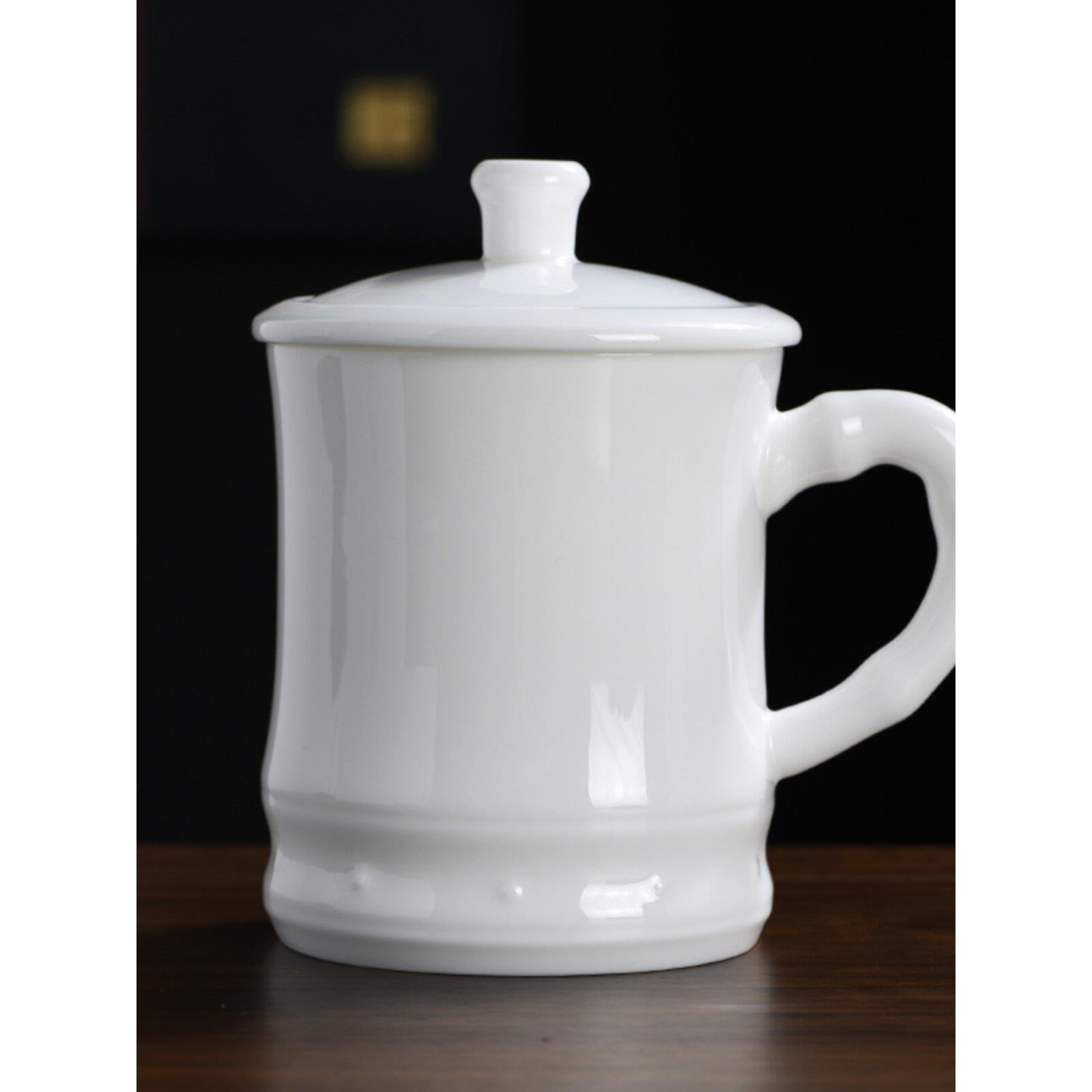 德化白瓷高端羊脂玉瓷 办公杯 会议茶具茶杯主人杯个人杯礼品商用