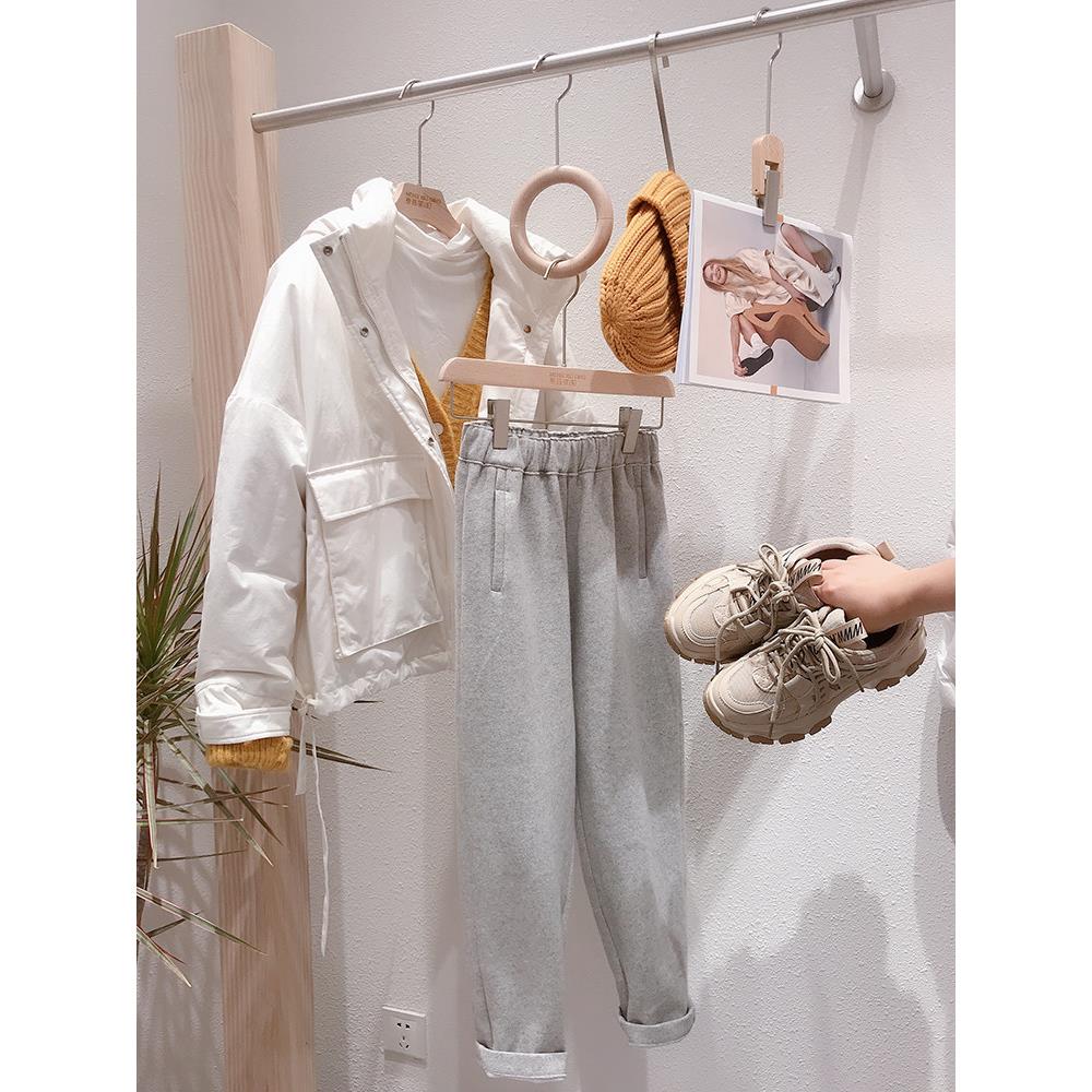 衣架服装店专用实木原木无漆女装衣架高档防滑无痕榉木质衣撑定制