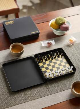 磁性国际象棋旅游休闲游戏国际象棋迷你便携式国际象棋入门级儿童