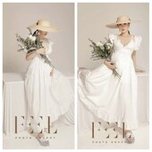 新款 摄影写真艺术照简约开叉连衣裙孕期大肚妈咪照衣服 孕妇照服装