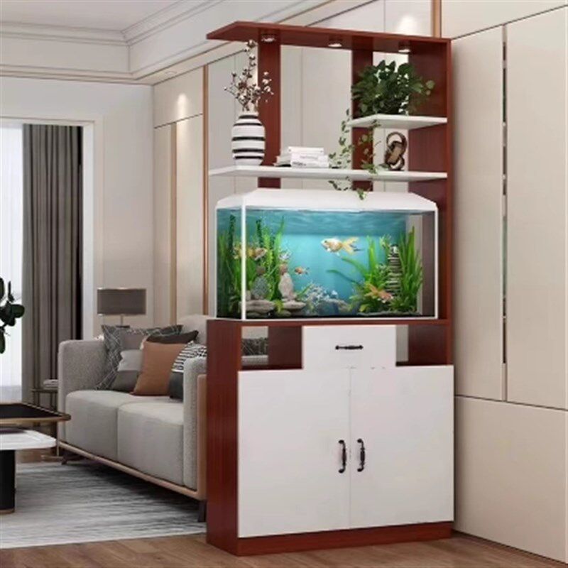 隔断柜家用客厅餐厅欧式简约现代入户玄关柜门厅柜屏风小型鱼缸柜