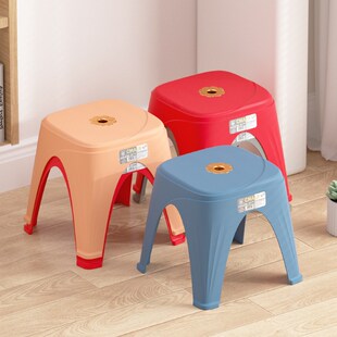 加厚家用塑料矮凳子防滑踩脚凳新款熟胶凳休闲儿童小花凳浴室洗澡