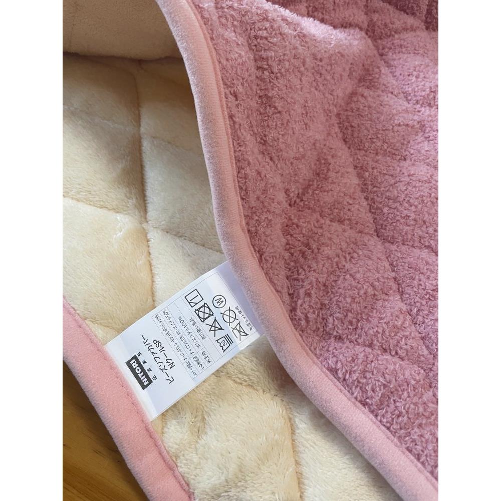 加日本N家厚 蓄 热床单双面RIJ床垫 三层绗缝垫子不滑动