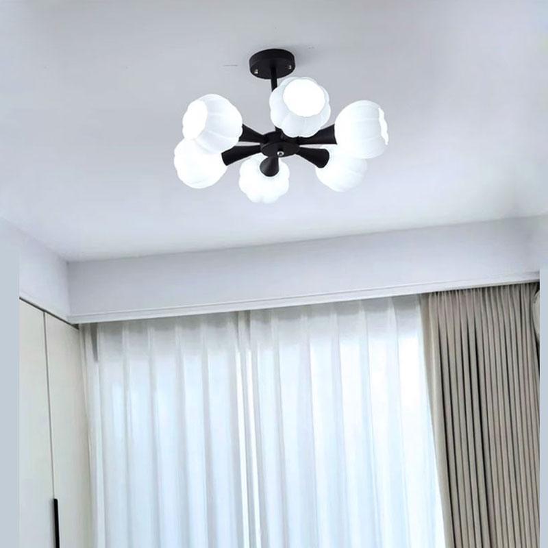 卧室吊灯创意法式田园风古风中现简约花朵餐厅灯儿童代.房卧灯主