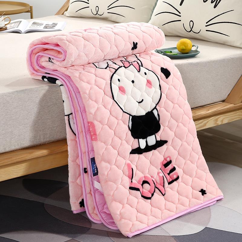 牛绒垫褥奶子垫YHJFGFD 家用珊瑚床绒法兰绒薄款双人宿舍软单人学