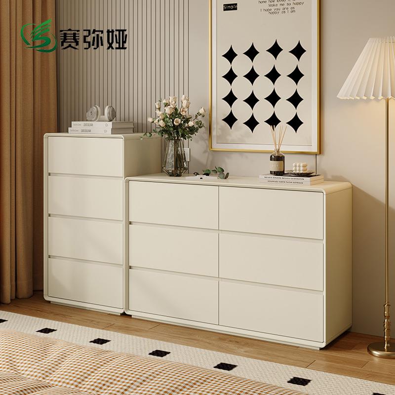 赛弥娅实木边柜漆抽收纳六储物柜柜烤卧室四五斗柜赛弥娅-2斗橱客