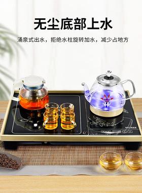 美迪大茶盘全动上水壶电茶热烧水壶泡通自用带茶台一体88243式能