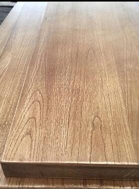 9WR实大木木板定制松木办公桌面O板榆木电脑桌F765JM5M原木板北蜡