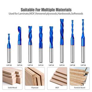 1/4柄直792硬刀复合旋整体合金镀蓝开刀上下槽旋修边刀质合金木工
