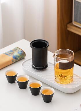 旅茶具装15352千里江一山户外套泡茶壶茶杯快客杯壶四杯企业公司