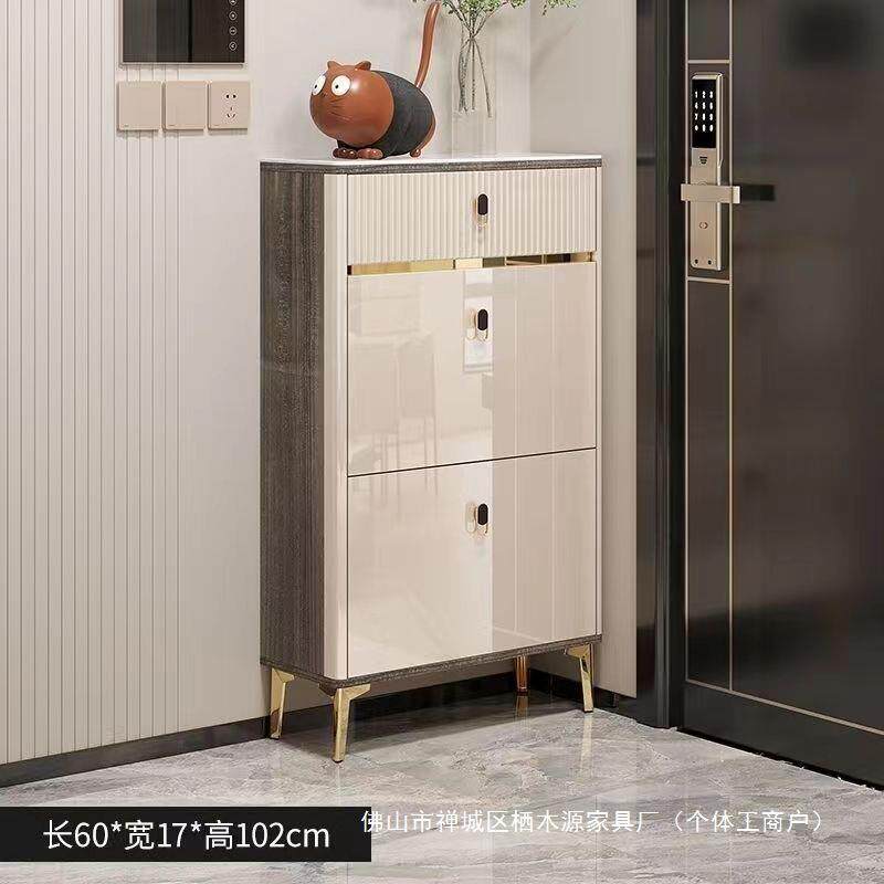 实木奢入户超薄轻翻斗岩板见详情台鞋柜面17cm超门窄家用口简约现