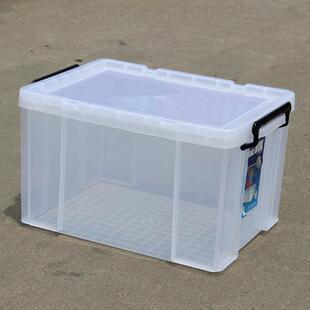 家供应塑格料透明收盒纳整EMU理箱家用多规加厚带盖子收纳储物厂