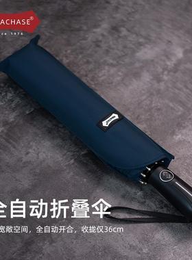 PARCASE双层男士折A叠全自动伞12USS2cm加大1人0骨商务双加强H抗