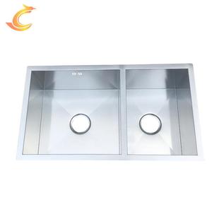 厨房水池子厚实耐用台下直角母盆04不锈钢手CHL204/2工槽水槽双厂
